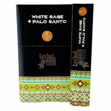 Tribal Soul White Sage & Palo Santo Incense Sticks, 15gm x 12 boxes
